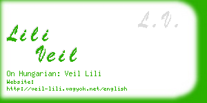 lili veil business card